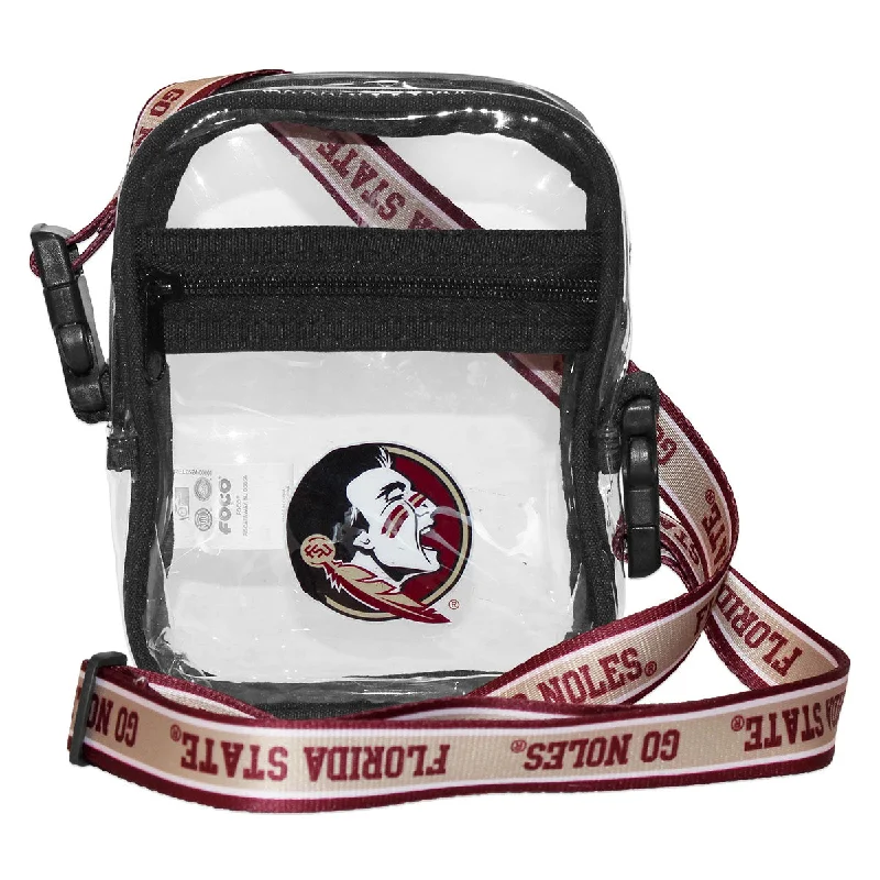 Embroidered silk coin and key purses for elegant ladiesSeminole Logo/Florida State Go Noles Strap Clear Crossbody Messenger Bag