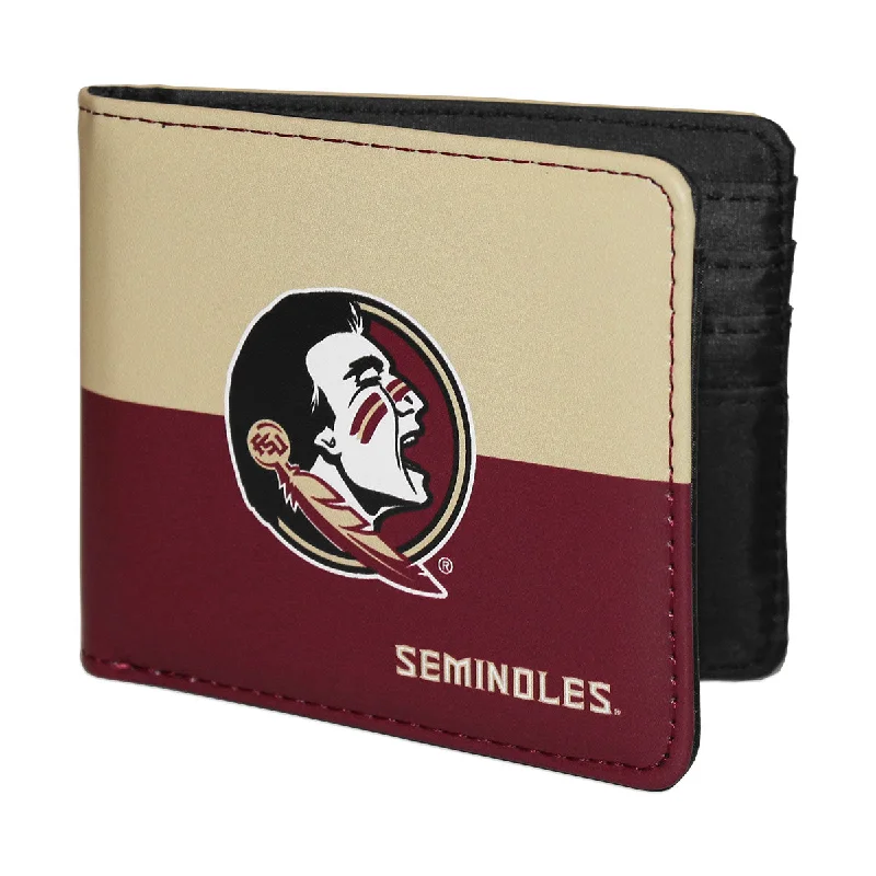 Camouflage - printed coin and key purses for huntersLittle Earth Seminole Logo/Seminoles Bi-Fold Wallet - Garnet/Gold