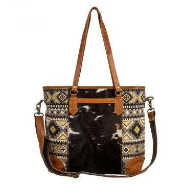 Vegan leather coin and key purses for eco - friendly consumersMyra Bag: "BISON RIDGE HAIR-ON TOTE BAG"