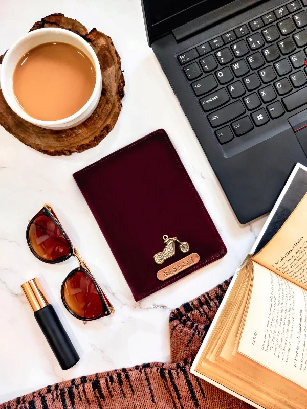 Cowhide Leather Passport Covers & Wallets with a Rustic Western Lookbrown velvet passport cover