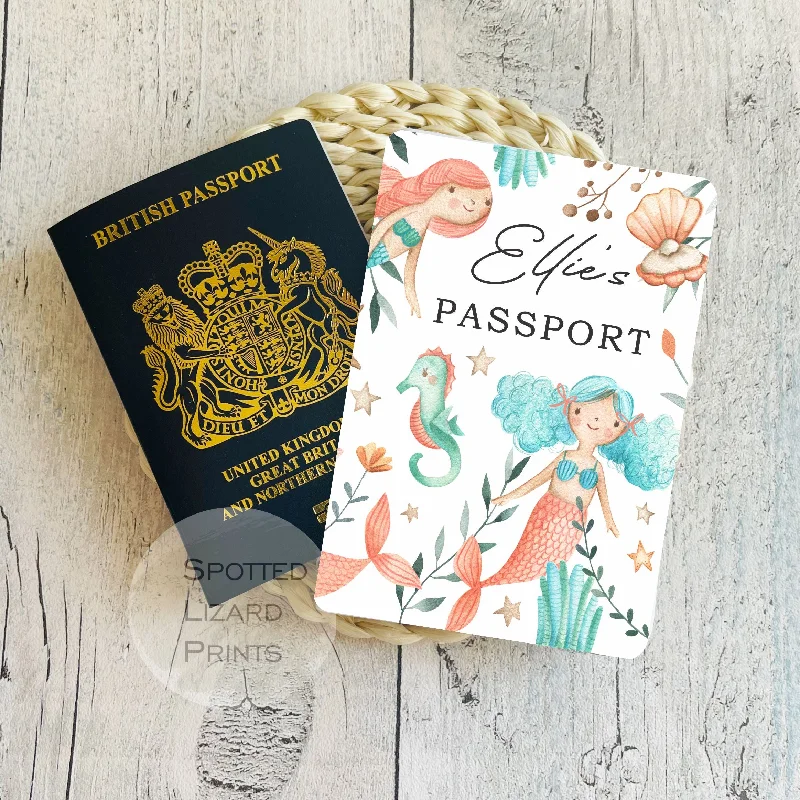 Cartoon-Themed Passport Covers & Wallets for Kids and Young AdultsPersonalised First Passport Cover - 1st Passport Holder - Kids Passport Cover - Baby Passport Holder - First Holiday - New Baby Gifts