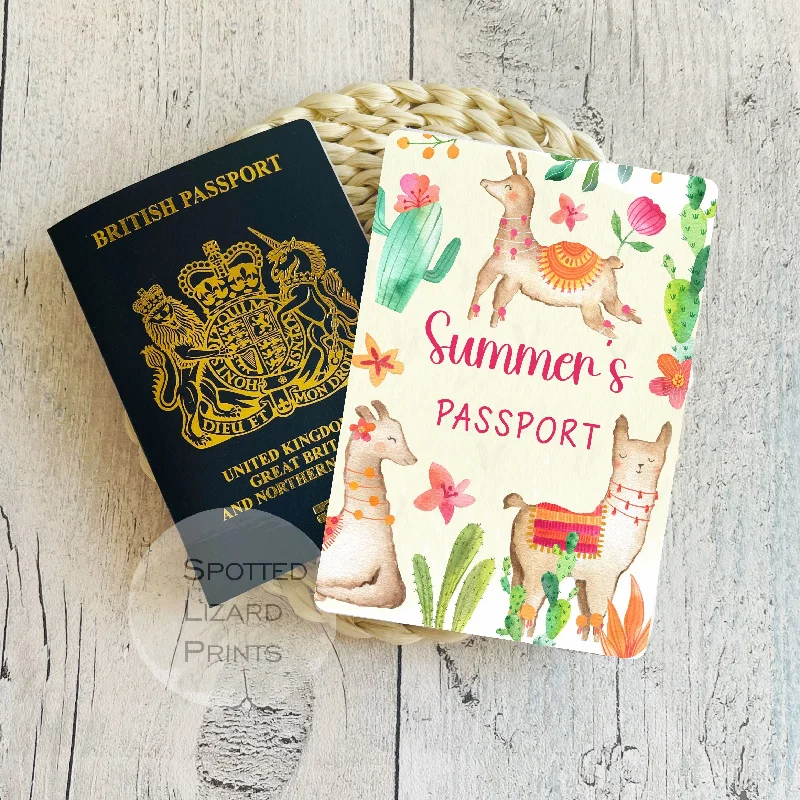 Colorful Floral-Printed Passport Covers & Wallets for Fashionable WomenPersonalised First Passport Cover - 1st Passport Holder - Kids Passport Cover - Baby Passport Holder - First Holiday - New Baby Gifts