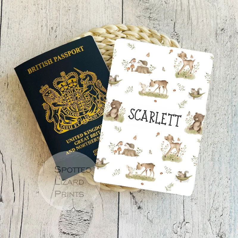 Vintage-Style Passport Covers & Wallets with Brass Hardware for Retro EnthusiastsPersonalised First Passport Cover - 1st Passport Holder - Kids Passport Cover - Baby Passport Holder - First Holiday - New Baby Gifts