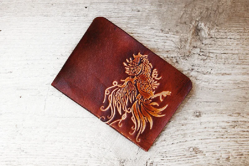 Cowhide Leather Passport Covers & Wallets with a Rustic Western LookRooster Passport Cover - Genuine Leather