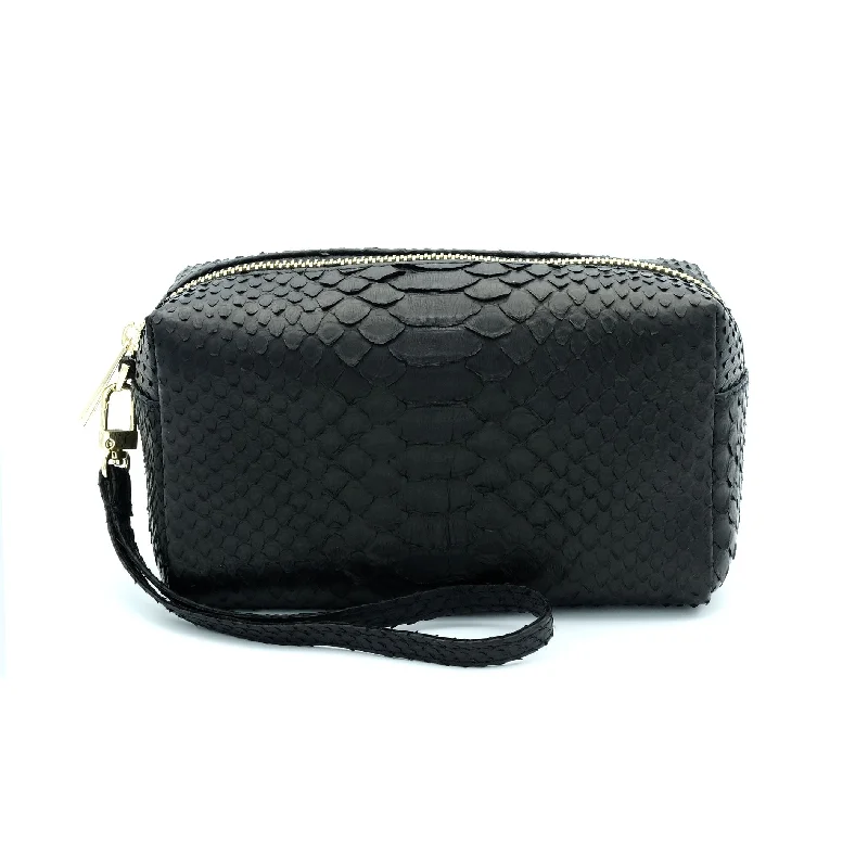 Vegan leather coin and key purses for eco - friendly consumersSamui Onyx  Makeup and Toiletries Bag