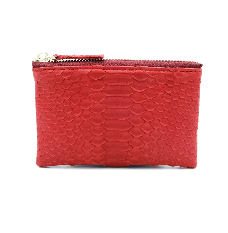 Vintage - style coin and key purses made of genuine suede for womenSaigon Scarlet Coin Purse