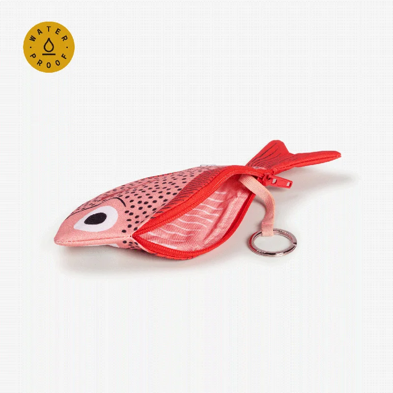 Silver - plated coin and key purses with gemstone accentsSweeper fish - Pink (keychain)