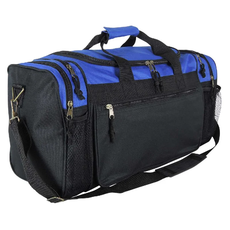 Lightweight nylon duffel bags with multiple compartments for gym workoutsDalix 20" Sports Duffel Bag with Mesh and Valuables Pockets