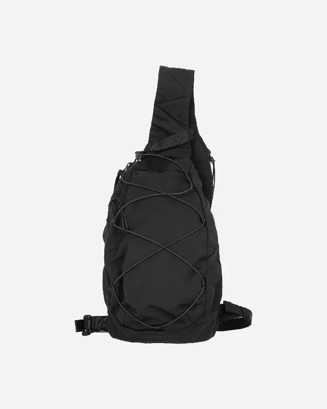 Men's large-capacity waterproof nylon backpack for multi-day hikingNylon B Crossbody Rucksack Black