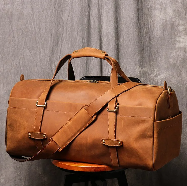 Sports duffel bags with ventilation systems to keep gear freshHandmade Full Grain Leather Weekend Bag Duffel Bag Leather Duffle