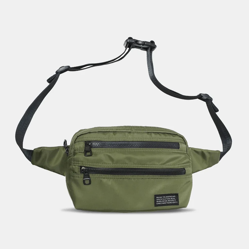 Men's chest bags with adjustable straps for comfortMen Nylon Lightweight Casual Waterproof Wear-Resisting Chest Bag Crossbody Bag Shoulder Bag