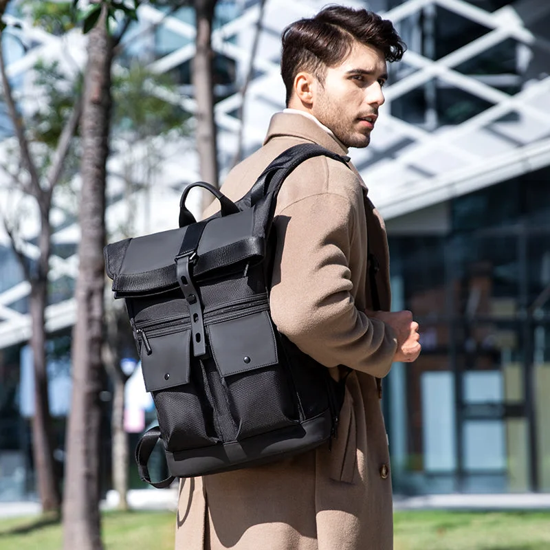 Men's backpack with USB charging port for tech-savvy guysMen's Casual Business Backpack With Large Capacity