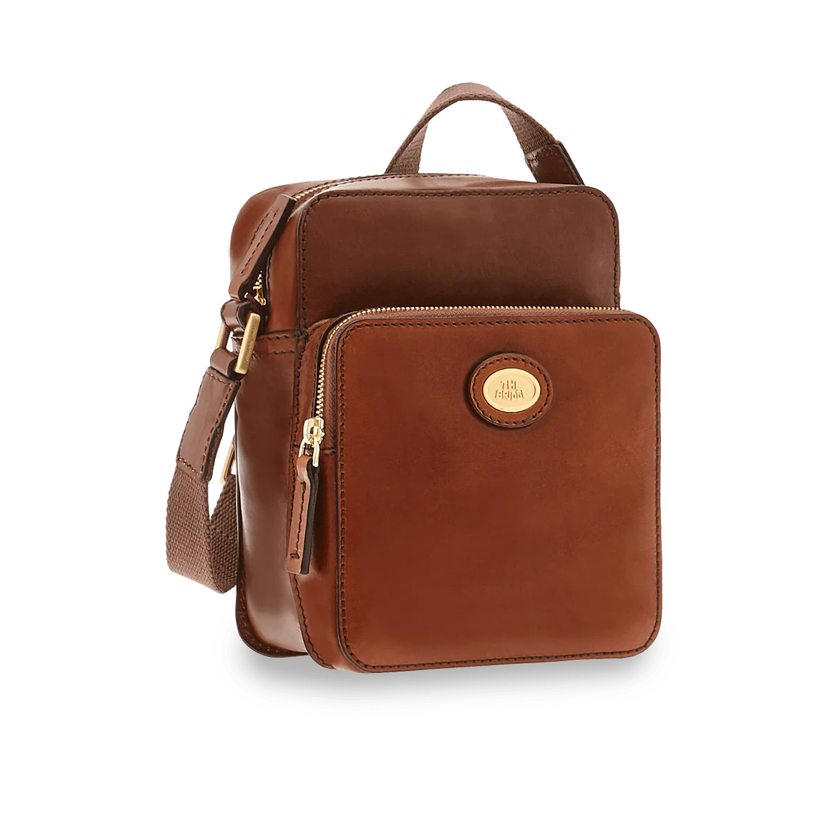 Vintage - inspired men's crossbody bag with a distressed finishThe Bridge - Story Uomo Crossbody Bag in Brown