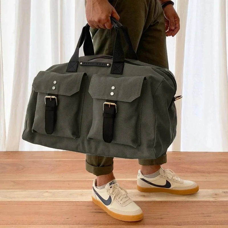 Designer duffel bags with unique patterns and high-end materialsThe Hitchhiker Duffel Bag - Olive