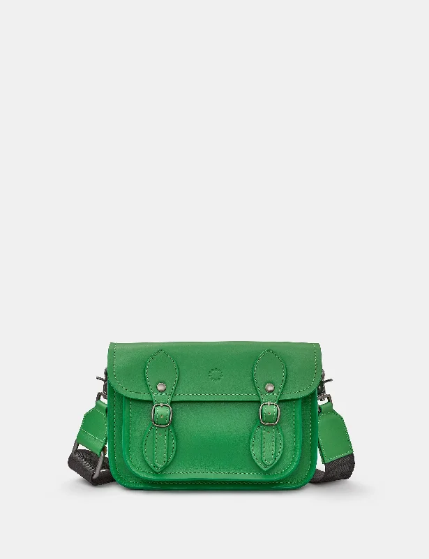 Convertible satchel that can be worn as a crossbody or shoulder bagTilney Green Leather Mini Satchel